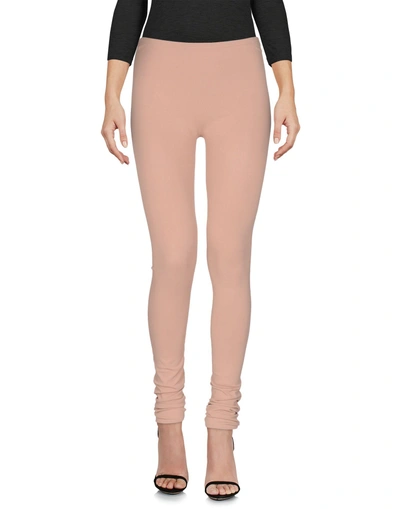 Shop Valentino Garavani Woman Leggings Blush Size S Viscose, Polyester In Pale Pink