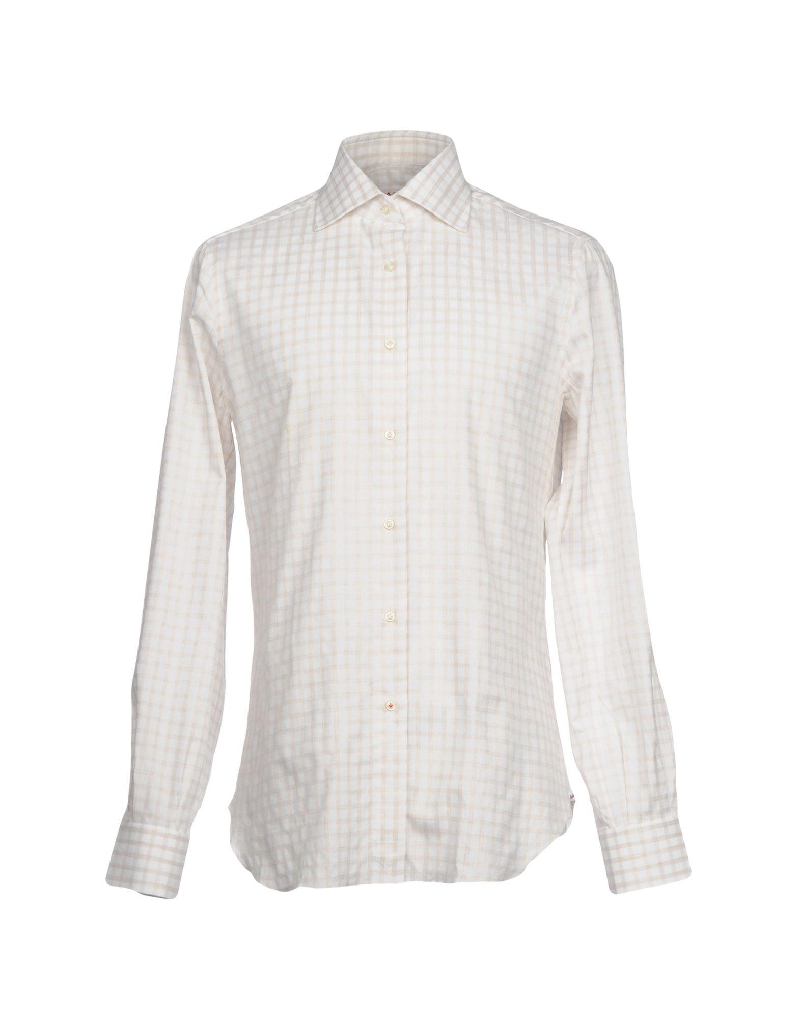Isaia Shirts In Beige Modesens