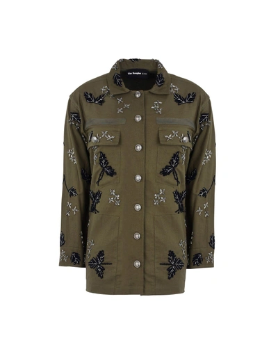 Shop The Kooples Solid Color Shirts & Blouses In Military Green