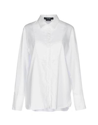 Shop Ty-lr Solid Color Shirts & Blouses In White