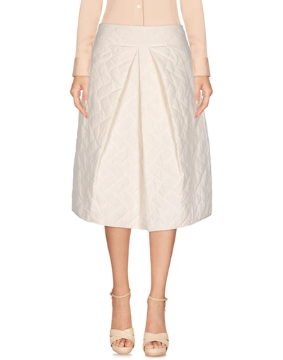 Shop Jil Sander Knee Length Skirt In Ivory