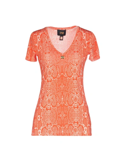 Shop Class Roberto Cavalli Cavalli Class Woman T-shirt Orange Size 12 Viscose, Elastane