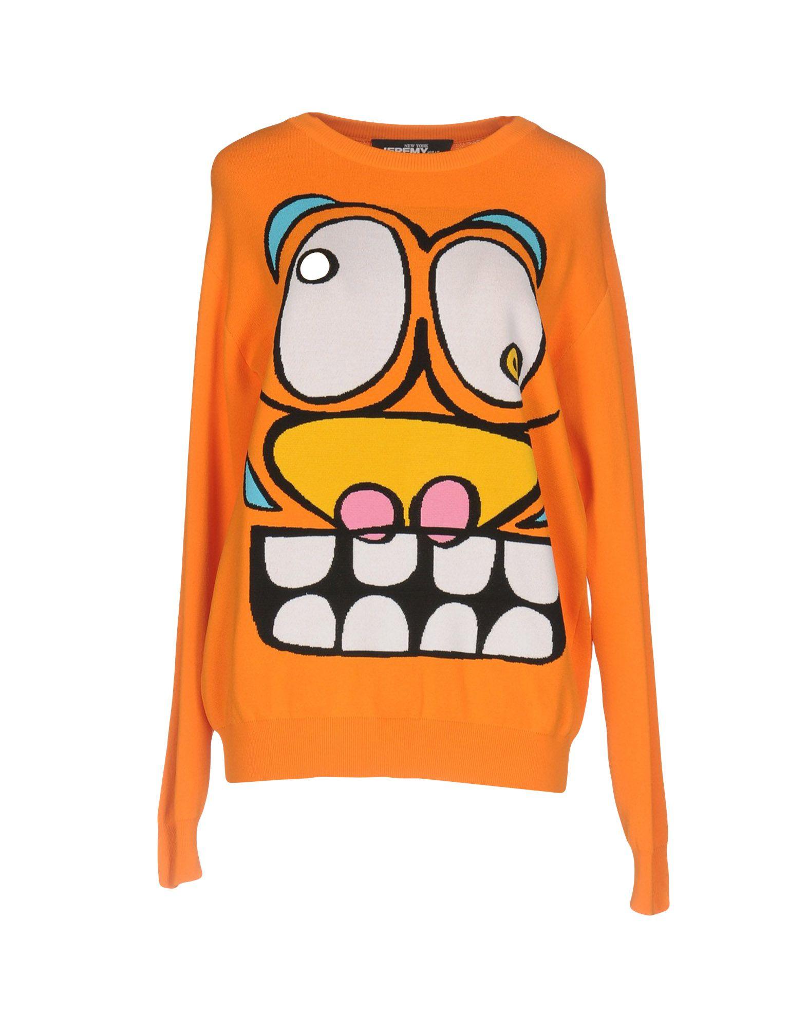 orange crew neck jumper