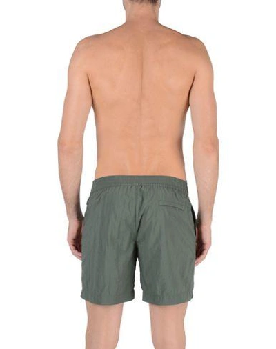 Shop Danward Swim Shorts In Military Green