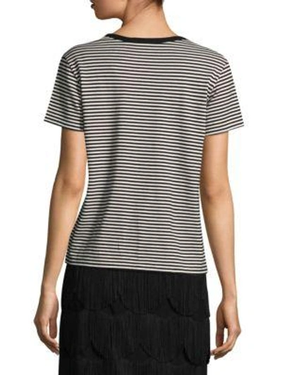 Shop Marc Jacobs Tassel Cotton Tee In Black-ivory