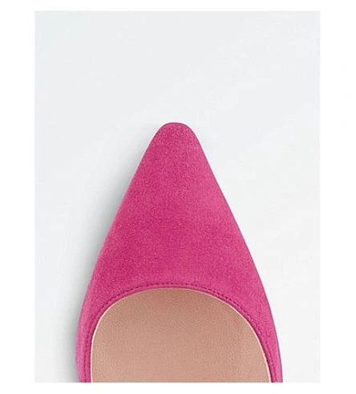 Shop Jimmy Choo Romy 100 Suede Courts In Cerise
