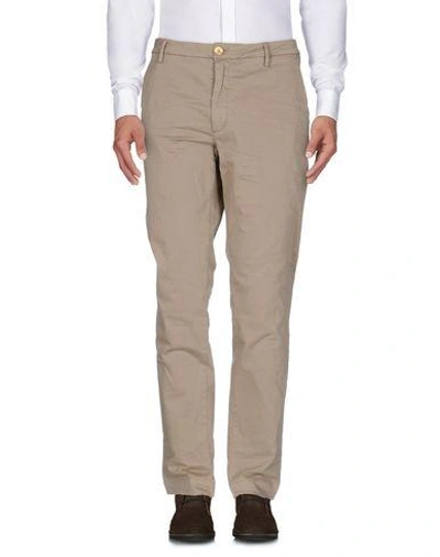 Shop Aglini Man Pants Beige Size 29 Cotton, Elastane