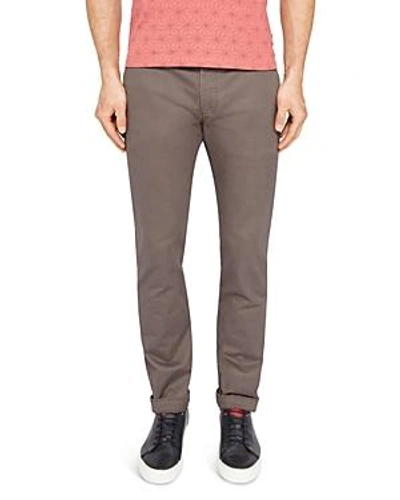 Shop Ted Baker Procor Slim Fit Chinos In Charcoal
