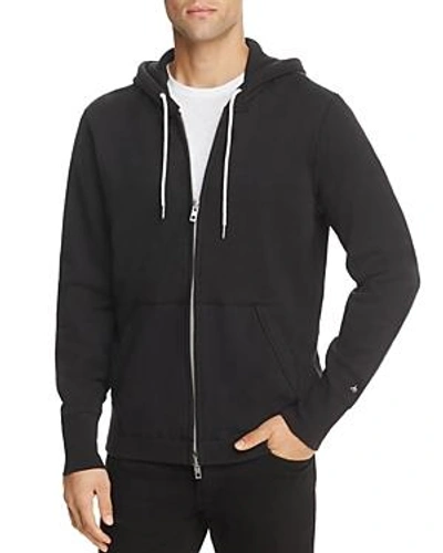 Shop Rag & Bone Standard Issue Zip Hooded Sweatshirt In Black