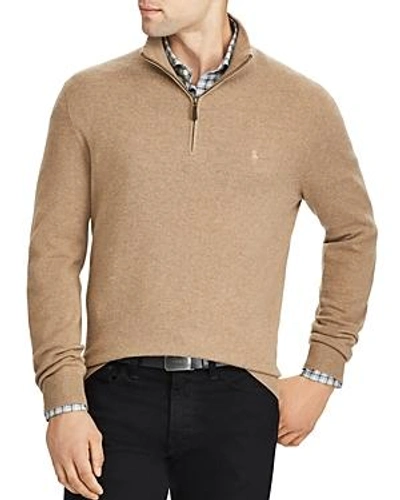 Polo Ralph Lauren Merino Wool Half-zip Sweater In Honey Brown | ModeSens