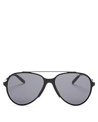 Shop Carrera Men's Brow Bar Aviator Sunglasses, 59mm In Matte Black