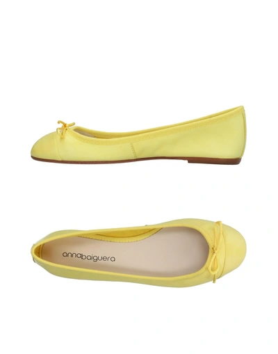 Shop Anna Baiguera Ballet Flats In Yellow