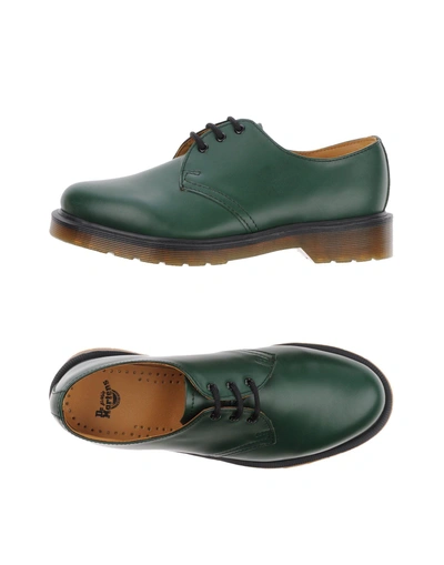 Shop Dr. Martens' Laced Shoes In Green