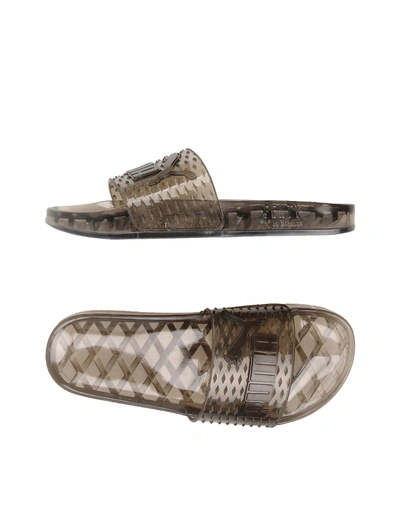 Shop Fenty X Puma Sandals In Grey