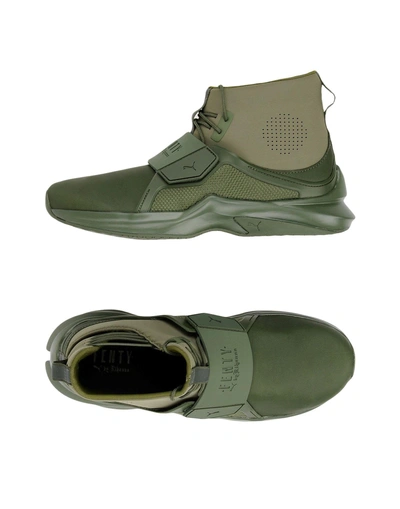 Shop Fenty X Puma Sneakers In Military Green