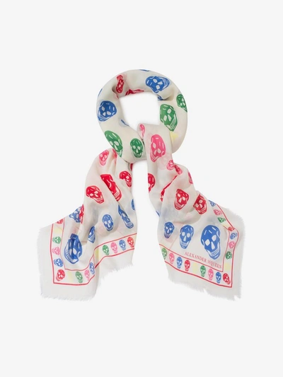 Shop Alexander Mcqueen Box Foulard „multiskull“