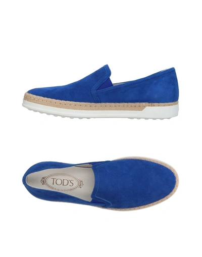Tod's Loafers In Bright Blue