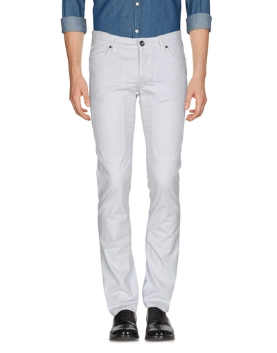 Shop Jeckerson Man Pants Light Grey Size 28 Cotton, Elastane