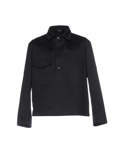 Shop Cini Shirts In Dark Blue