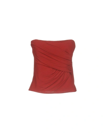 Shop Atos Lombardini Tube Top In Brick Red