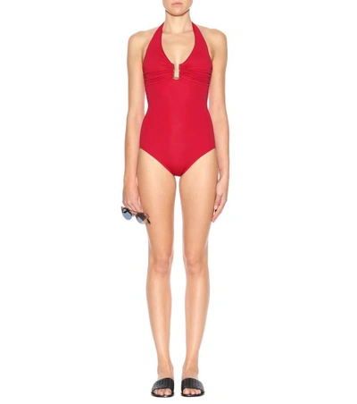 Shop Melissa Odabash Tampa One-piece Swimsuit In Red