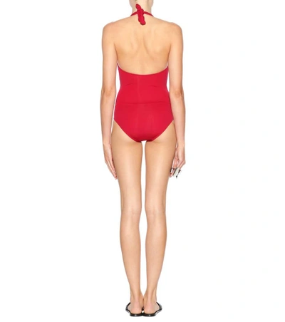 Shop Melissa Odabash Tampa One-piece Swimsuit In Red