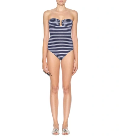 Shop Melissa Odabash Argentina One-piece Swimsuit In Blue