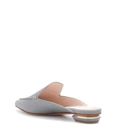 Shop Nicholas Kirkwood Beya Leather Mules In Grey