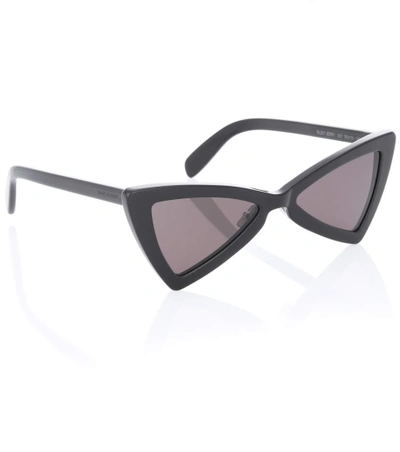 Shop Saint Laurent New Wave 207 Jerry Sunglasses In Black