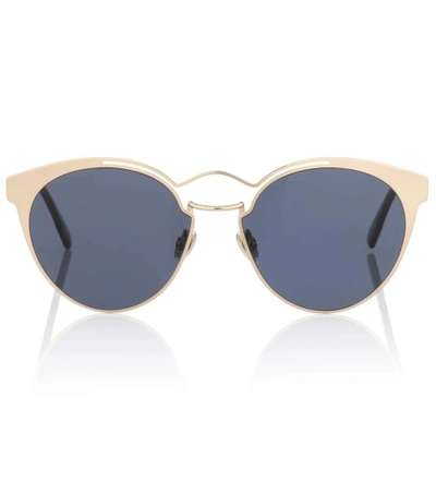 Shop Dior Nebula Round Sunglasses In Metallic