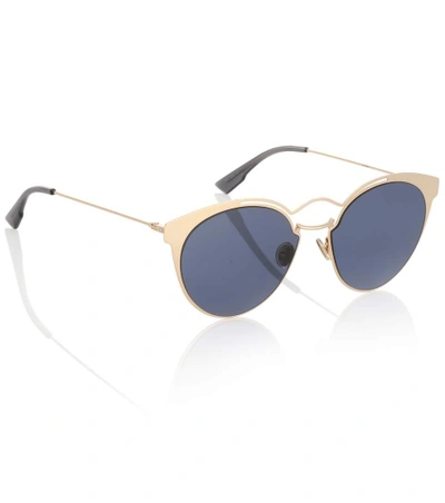 Shop Dior Nebula Round Sunglasses In Metallic