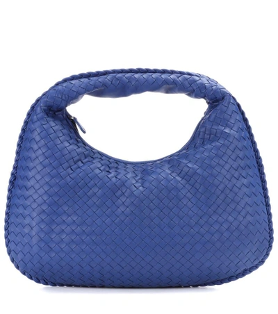 Shop Bottega Veneta Veneta Medium Leather Shoulder Bag In Blue