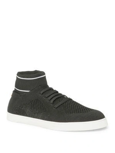 Shop Fendi Forever  Knit Sock Sneakers In Black
