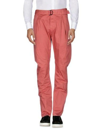 Shop Andrea Pompilio Casual Pants In Brick Red