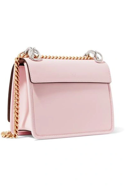 Shop Fendi Kan I Mini Leather Shoulder Bag