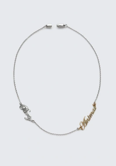 Shop Alexander Wang Party Animal Necklace In Silver