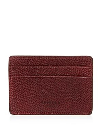 Shop Shinola Latigo Leather Id Card Case In Oxblood Red