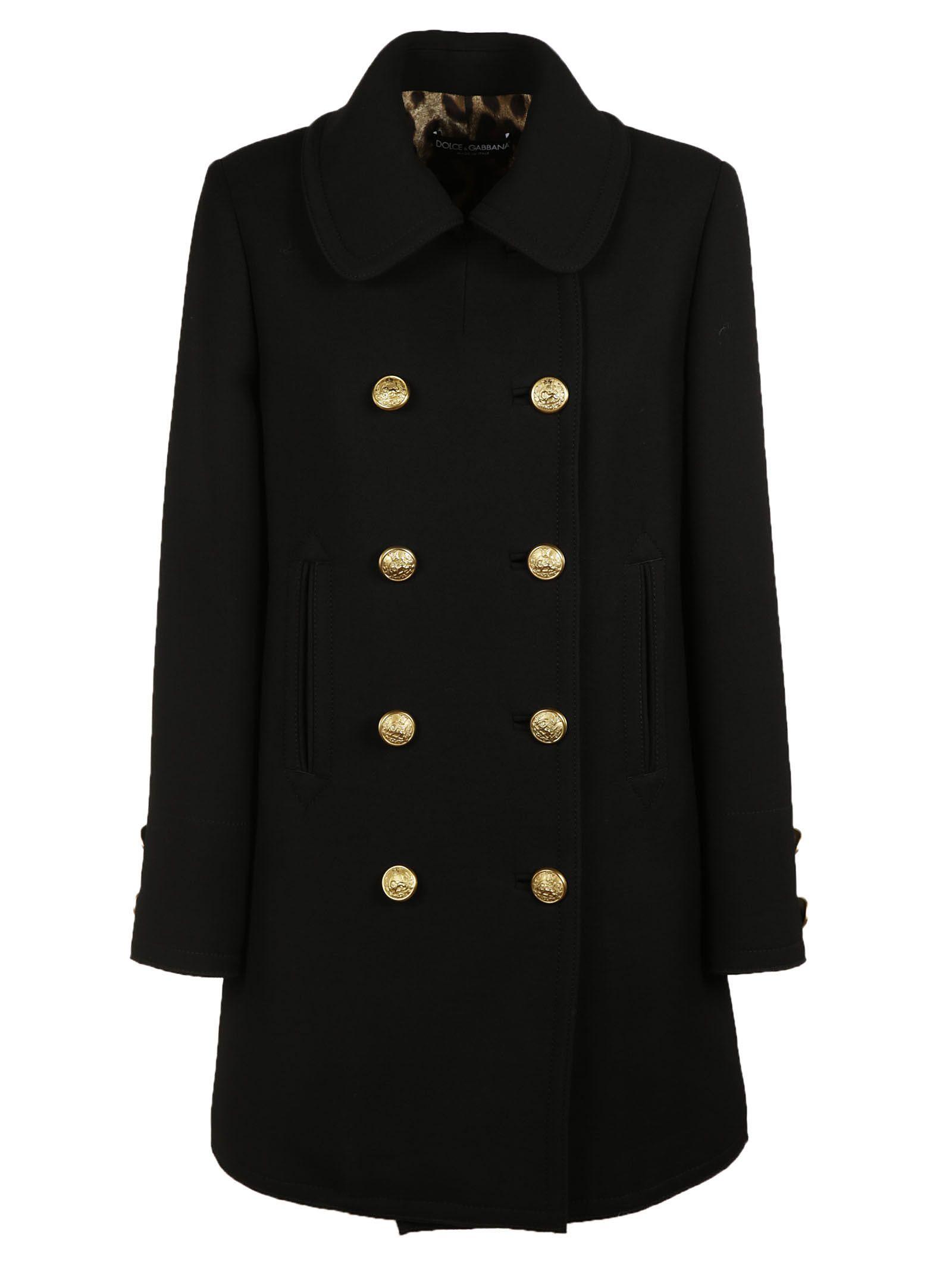 Dolce & Gabbana Double-breasted Coat In Black | ModeSens