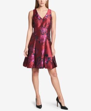 tommy hilfiger red floral dress