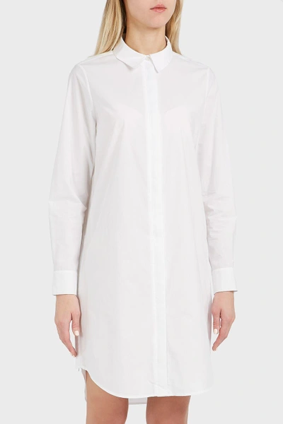 Shop Alexander Wang T Curved Hem Cotton Shirt Dress