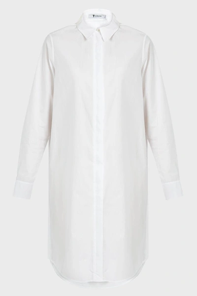 Shop Alexander Wang T Curved Hem Cotton Shirt Dress