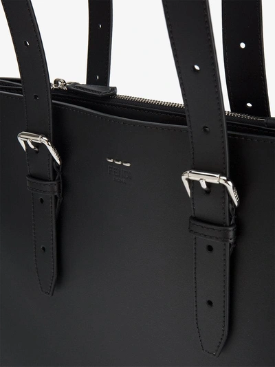 Shop Fendi Shopper Tote Bag In Black