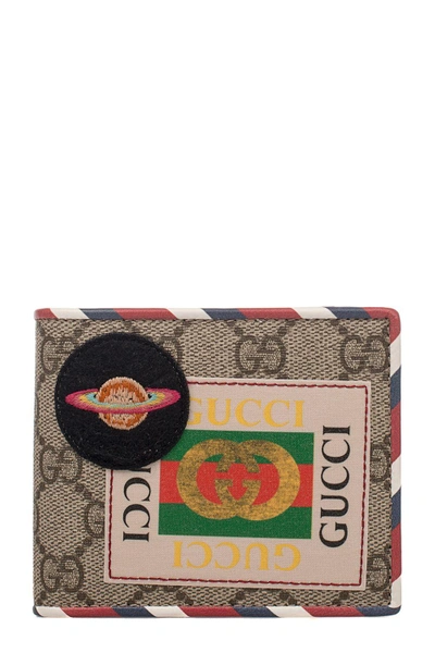 Shop Gucci Brown-sand Courrier Gg Supreme Wallet In Neutral - Brown