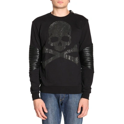 Shop Philipp Plein Sweatshirt Sweater Men  In Black