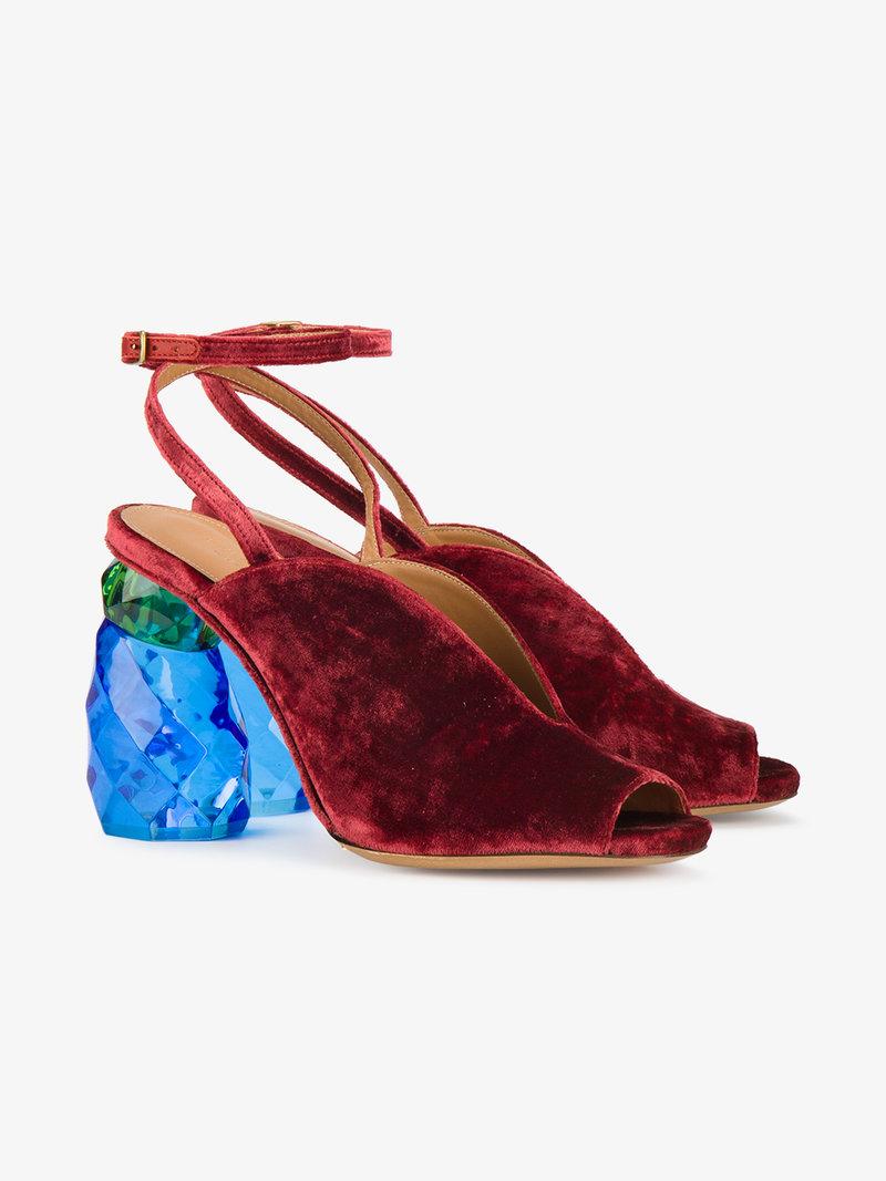 dries van noten velvet sandals