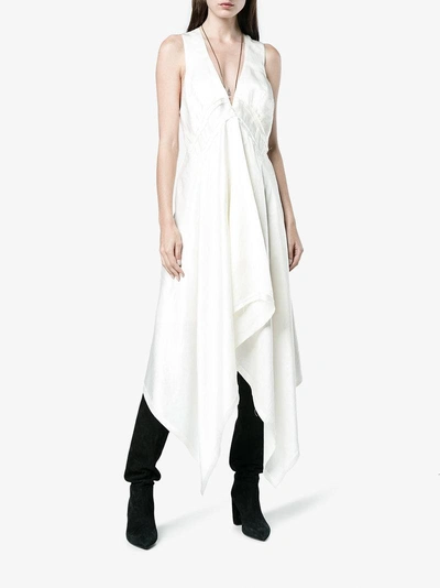 Shop Kitx Puzzle Asymmetric Midi-dress In White