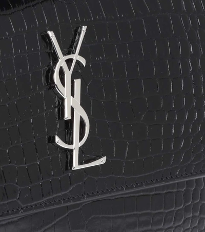 Shop Saint Laurent Sunset Monogram Medium Shoulder Bag In Black
