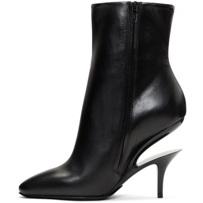 Shop Maison Margiela Black Cut Heel Boots