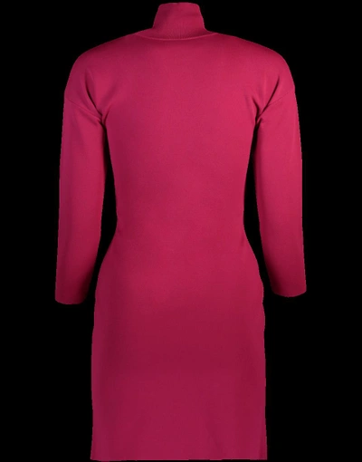 Shop Stella Mccartney Knit Dress With Cut Outs In Hotpink