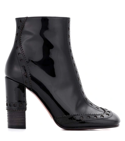 Shop Chloé Perry Patent Leather Ankle Boots In Black